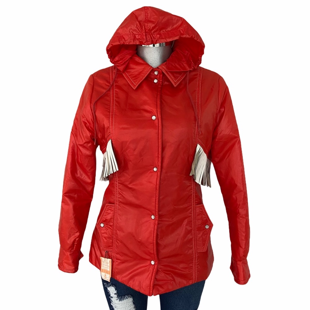 Red Women's Ski & Snow Jacket with Hood